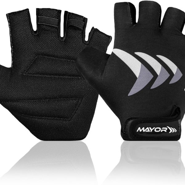 دست کش ورزشی Mayor Freedom Gym, Crossfit, Exercise & Sports Gloves- Ideal for Men & Women_Medium Size (Grey/Black)