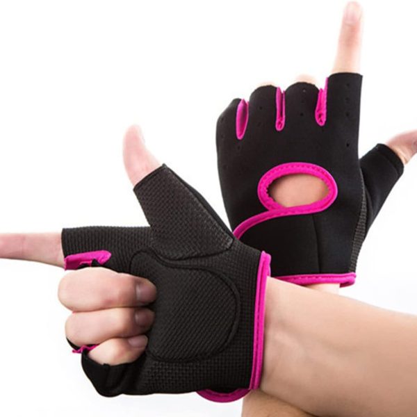دست کش ورزشی NALANDA Outdoor Sports Gloves Fitness Anti-Slip Shock-Absorbing Breathable Half-finger Palm Gloves Fingerless Adult Exercise Gloves For Biking Skating Boating Fishing Climbing Cycling Gym Workout-M