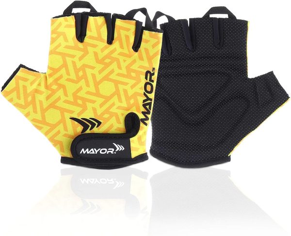 دست کش ورزشی Mayor Venus Gym, Crossfit, Exercise & Sports Gloves- Ideal for Men & Women (Yellow/Black)