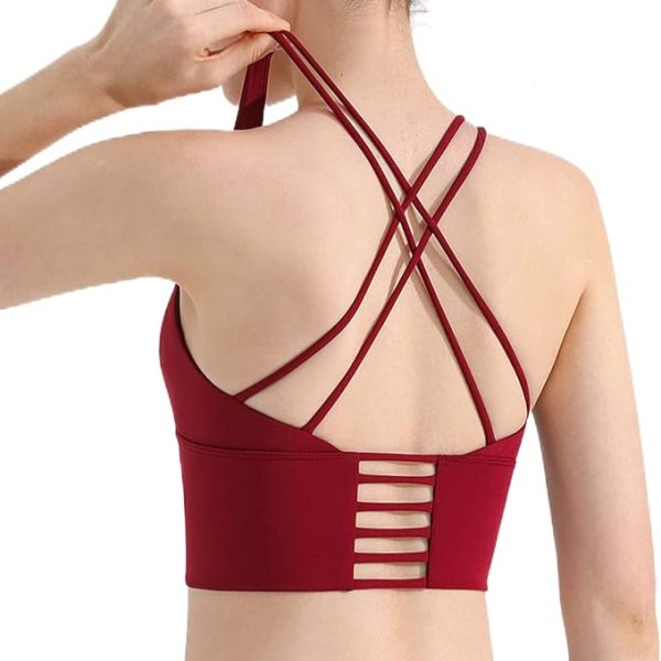 نیم تنه ورزشی Dress Cici Longline Strappy Sports Bra, Medium Impact, Wireless, U Neck
