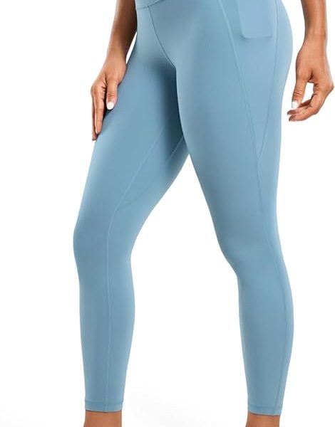 لگ ورزشی زنانه CRZ YOGA Womens Butterluxe Workout Leggings 25 Inches - High Waisted Gym Yoga Pants with Pockets Buttery Soft