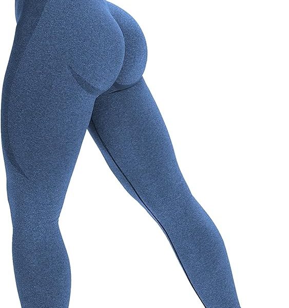 لگ ورزشی زنانه QOQ Women's Seamless Leggings High Waist Gym Running Vital Yoga Pants Butt Lift Workout Tights Tummy Control