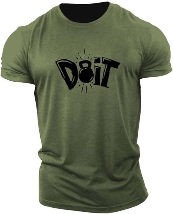 تی شرت ورزشی مردانه  ReedCA Mens Bodybuilding T-Shirt - Gym Training Top - DOIT