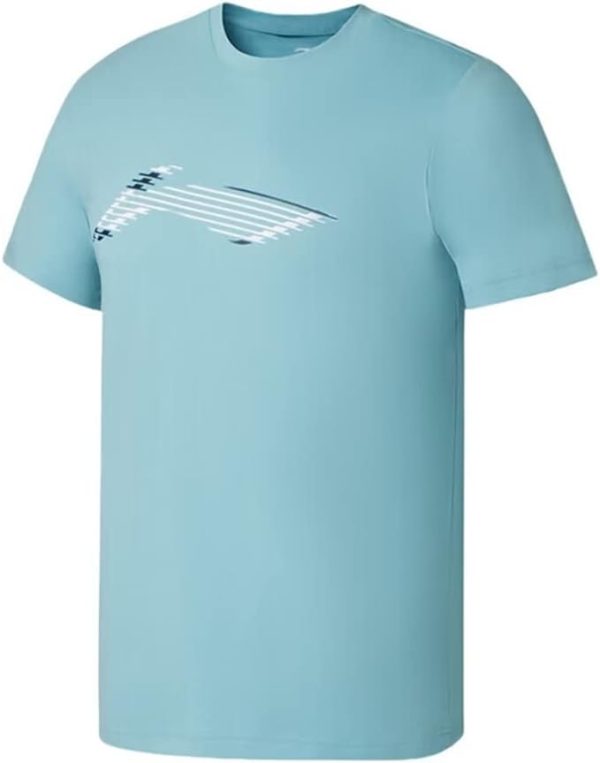 تی شرت ورزشی مردانه  LI-NING Men's Fitness AT DRY ULTRA T-shirts Round Neck Classic Short Sleeve Top Breathable Gym Wear ATSS605