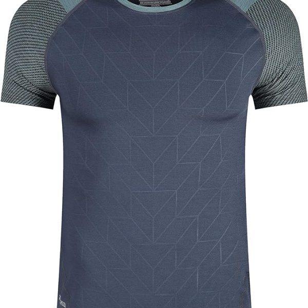 تی شرت ورزشی مردانه  Watflow Short Sleeve Sport T-shirt Basic Compression for Men Active Quick Dry Crew Neck Athletic Running Gym Workout Lightweight Cool Dry Rashguards Tee Tops