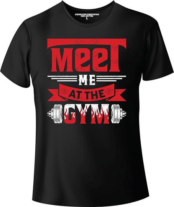 تی شرت ورزشی مردانه  Meet Me At The Gym, Gym T-Shirt for Men or Women, Unisex T-Shirt, D-0013