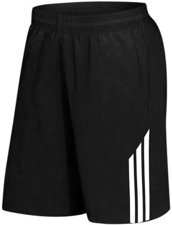شلوارک ورزشی مردانه Men's Workout Shorts Elastic Waist Athletic Shorts Running Casual Lightweight Hiking Gym Shorts with Pockets - تصویر 8