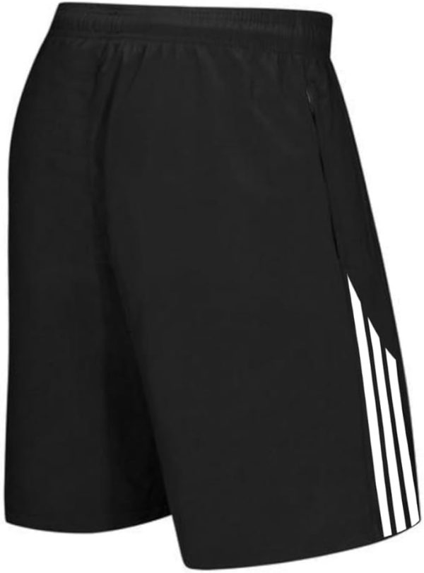 شلوارک ورزشی مردانه Men's Workout Shorts Elastic Waist Athletic Shorts Running Casual Lightweight Hiking Gym Shorts with Pockets - تصویر 4