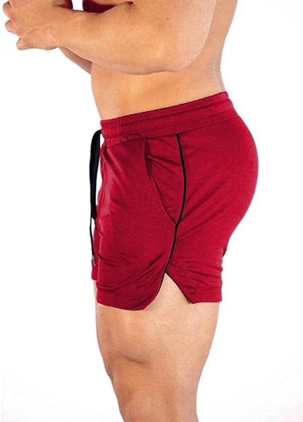 شلوارک ورزشی مردانه EVERWORTH mens Ew_m_hotshort109_greenbk_xl slim - تصویر 5