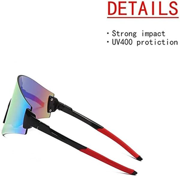 عینک آفتابی ورزشی Polarized Sunglasses Sports Glasses for Men Women UV Protection Cycling Sports Glasses Bike Running Driving Fishing Golf Rectangular Sports Sunglasses For Men Women Fishing Cycling Driving Running - تصویر 7