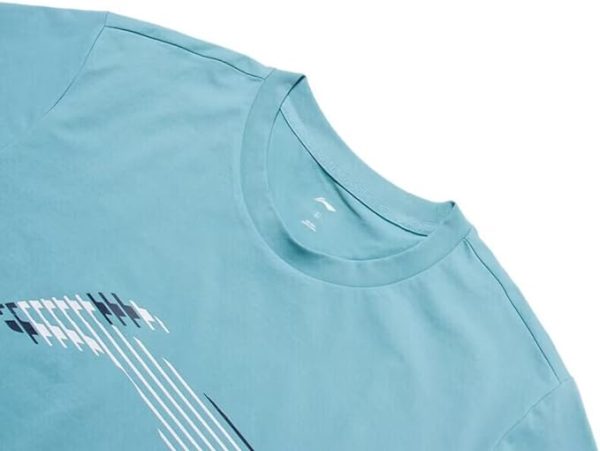 تی شرت ورزشی مردانه  LI-NING Men's Fitness AT DRY ULTRA T-shirts Round Neck Classic Short Sleeve Top Breathable Gym Wear ATSS605 - تصویر 6