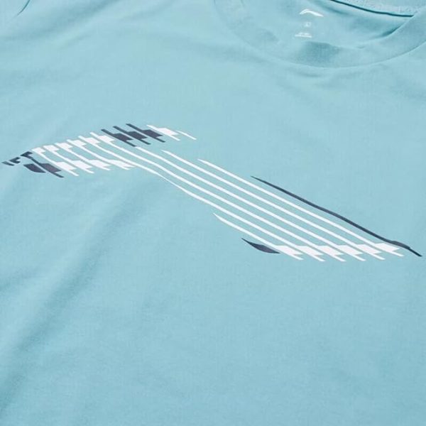 تی شرت ورزشی مردانه  LI-NING Men's Fitness AT DRY ULTRA T-shirts Round Neck Classic Short Sleeve Top Breathable Gym Wear ATSS605 - تصویر 5