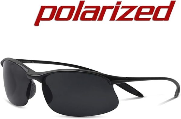 عینک آفتابی ورزشی JULI Polarized Sports Sunglasses for Men Women Tr90 Unbreakable Frame for Running Fishing Baseball Driving 8002 - تصویر 4