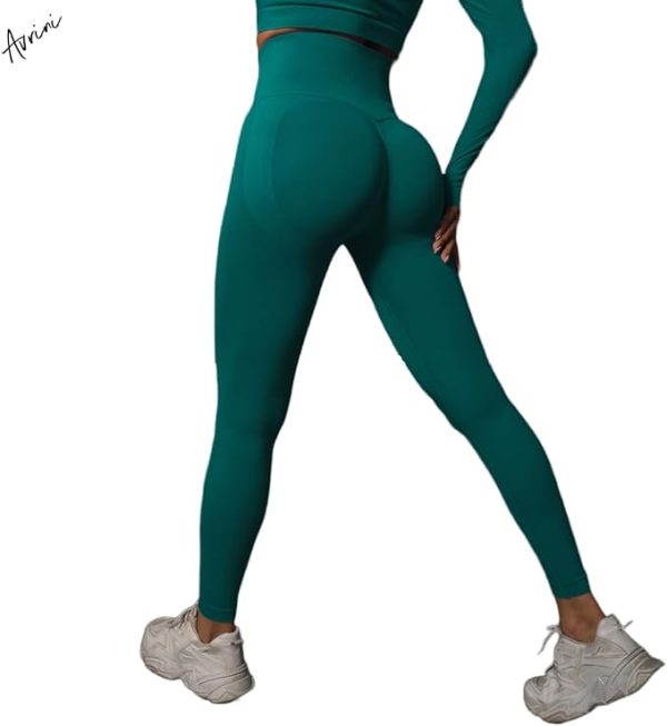 لگ ورزشی زنانه Avrini Yoga Pants High Waist Leggings Sport Pants Seamless Tummy Control Butt Lift Slim Stretchable Waist Compression Fitness Gym for Women - تصویر 7
