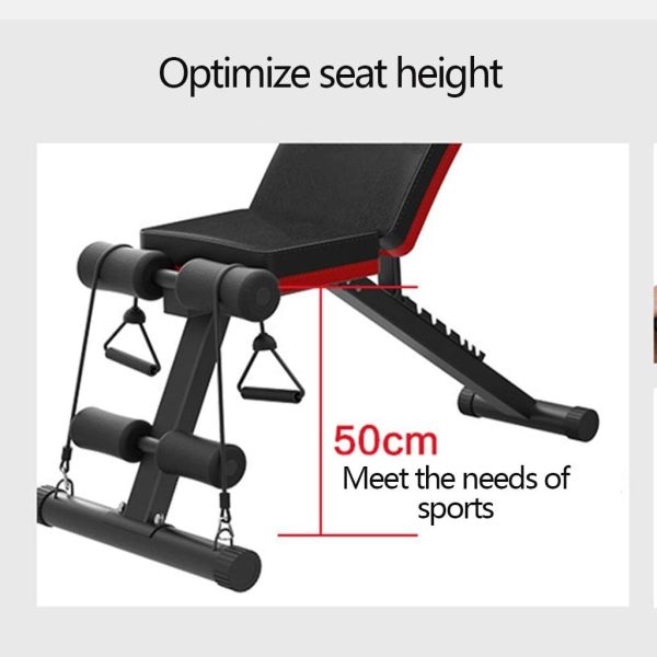 وسایل باشگاه خانگی  COOLBABY Adjustable Benches Dumbbell Bench Gym Supine Board Fitness Club Equipment Home Abdominal Multi-Function Press Double Folding Chair Weight Strength Training - تصویر 6