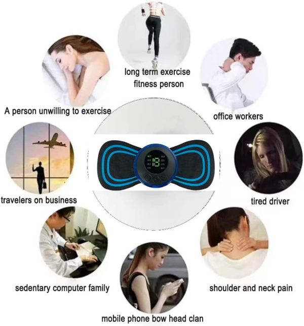 ماساژور ورزشی  ZOOMO 2 IN 1 SET (Foot Massager + BODY Massager) Circulation Foot Massager Mini EMS Muscle Stimulator, Neck Massager, Current Pulse Massager Effective for Back Waist Pain (FOOT + BODY MASSAGER) - تصویر 11