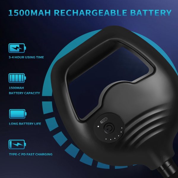 ماساژور ورزشی Muscle Tissue Gun, PHWIOS Deep Tissue Massager,Bbrushless Motor, 4 Massage Heads +Massage Belt (For Whole Body Massage),6-Speed Intensity Adjustable Setting, Repair Muscle Massage, Easy to Carry - تصویر 8