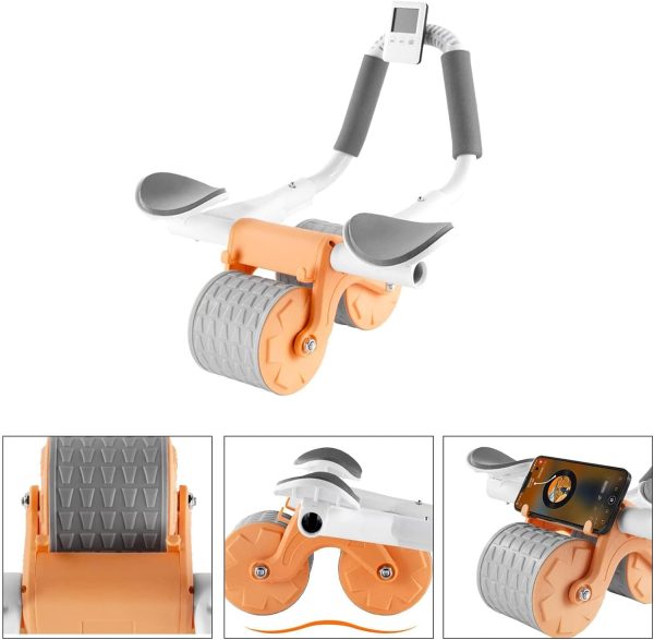 وسایل باشگاه خانگی Automatic Rebound Abdominal Roller | Abdominal Workout Wheel for Gym - Ab Workout Wheel with Knee Pad, Exercise Equipment for Core Workout, Home, Gym - تصویر 6