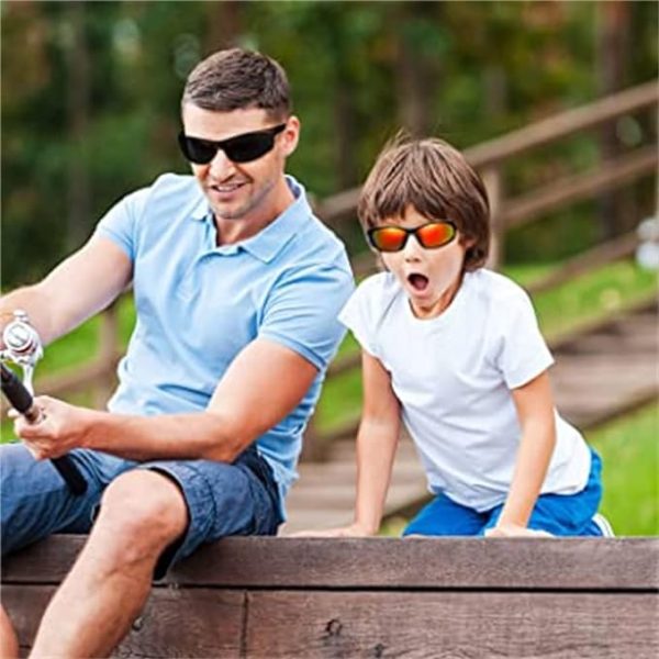 عینک آفتابی ورزشی ELECDON Polarized Sunglasses, Sports Trendy Sunglasses, for Men Womens Sunglasses Polarized UV Protection Non-Slip, for Driving Cycling Fishing Running, 2 Pairs, One Size - تصویر 7