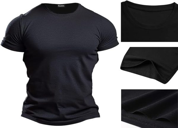 تی شرت ورزشی مردانه ReedCA Unleash The Beast - Fashion Mens Cotton Short Sleeve T-Shirt Muscle Athletic Workout Top Gym Bodybuilding Shirts - تصویر 6