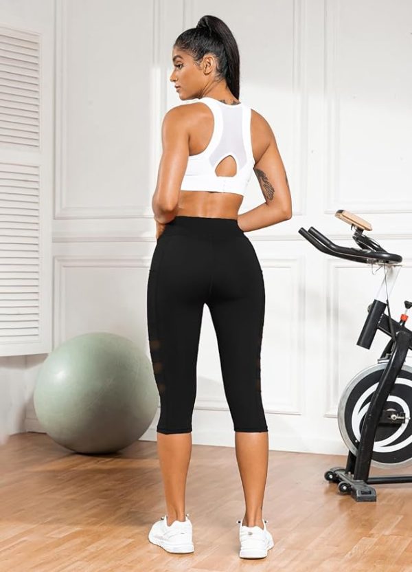 لگ ورزشی زنانه Yoga Pants for Women with Pockets,High Waist Leggings Sport Pants Running Workout Leggings Compression Fitness Gym for Women - تصویر 7