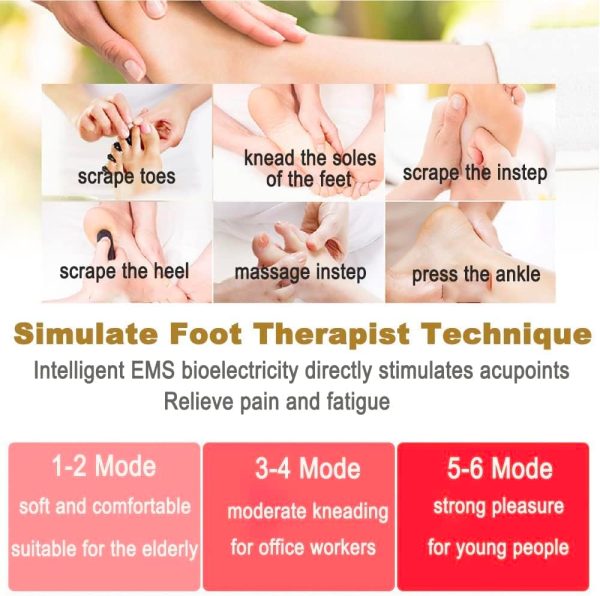ماساژور ورزشی  ZOOMO 2 IN 1 SET (Foot Massager + BODY Massager) Circulation Foot Massager Mini EMS Muscle Stimulator, Neck Massager, Current Pulse Massager Effective for Back Waist Pain (FOOT + BODY MASSAGER) - تصویر 8
