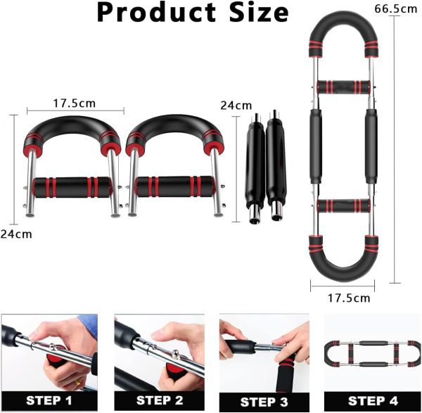 وسایل باشگاه خانگی Twister Arm Exerciser Wrist Strengthener, Adjustable Tension Forearm Exerciser Chest Expander Upper Body Hand Workout Strength Trainer Portable Spring Resistance Home Gym Equipment for Muscle Improve - تصویر 7