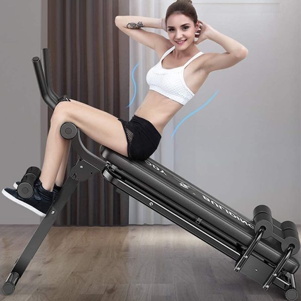 وسایل باشگاه خانگی ULTIMAX Sit Up Bench, Incline Decline Bench with Resistance Bands Workout Full Body for Home Gym, Abdominal Exercise Equipment, Suitable Men and Women, Black - تصویر 11