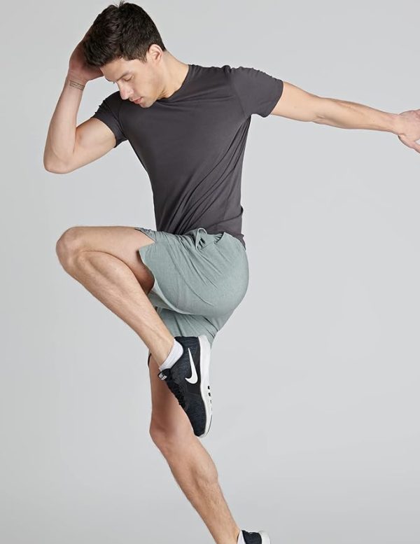 شلوارک ورزشی مردانه Liberty Imports mens Workout Shorts With Zipper Pockets Shorts - تصویر 4