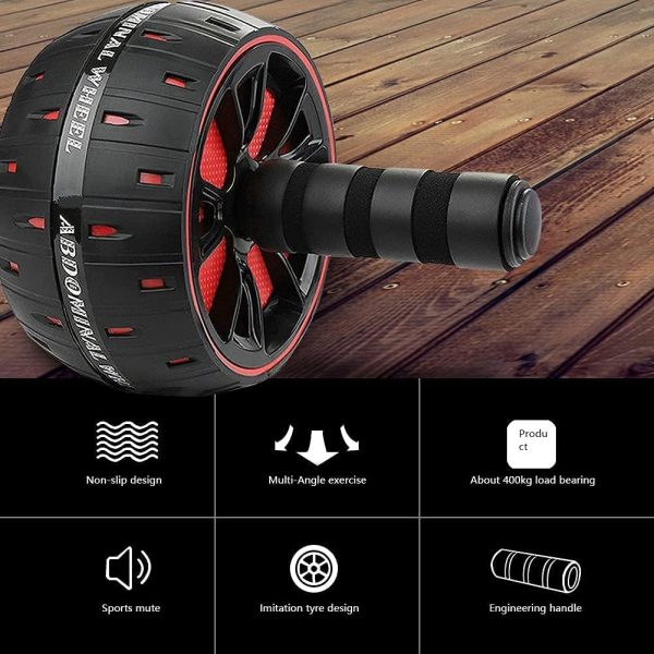 وسایل باشگاه خانگی  Fitness Ab Roller Wheel,Exercise Roller Wheel with Knee Pad for Abdominal & Core Strength Training, Exercise Wheels for Home Gym Fitness, Ab Machine with Knee Pad Accessories - تصویر 5