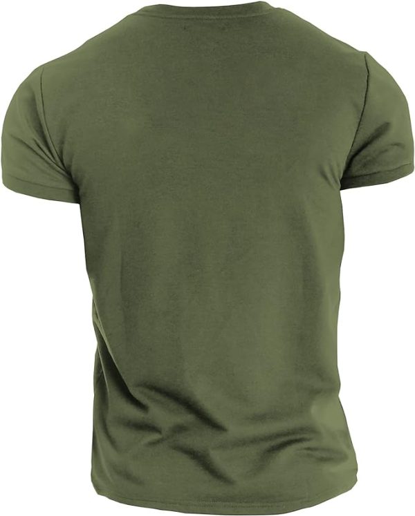تی شرت ورزشی مردانه  ReedCA Spartan Olive Branch - Muscle Athletic Workout Tee Top Gym Bodybuilding Shirts Fitness - تصویر 5