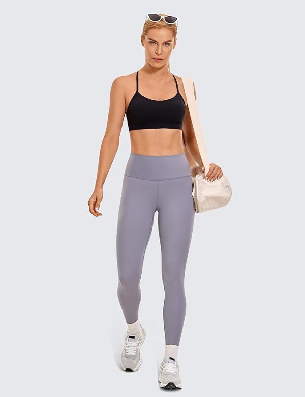 نیم تنه ورزشی CRZ YOGA Y Back Sports Bra for Women - Padded Racerback Spaghetti Straps Thin Strap Low Impact Workout Yoga Bra - تصویر 4