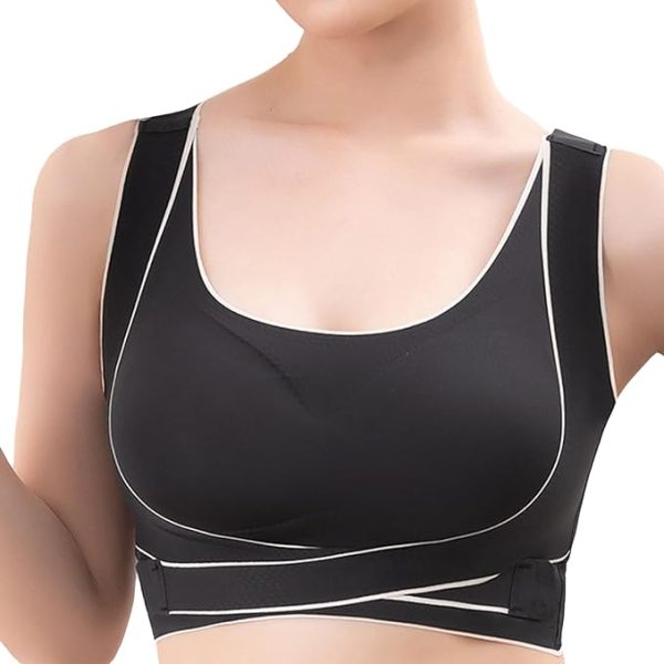 نیم تنه ورزشی Dress Cici Full Coverage Push Up Bra With Front Pushup Adjustable Hook, Seamless, Longline High Support Sports Bra - تصویر 4