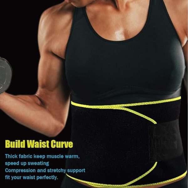 کمربند ورزشی Sweet Sweat Waist Trimmer for Women and Men - Sweat Band Waist Trainer for High-Intensity Training & Workouts, 5 Sizes - تصویر 6