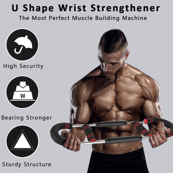 وسایل باشگاه خانگی Twister Arm Exerciser Wrist Strengthener, Adjustable Tension Forearm Exerciser Chest Expander Upper Body Hand Workout Strength Trainer Portable Spring Resistance Home Gym Equipment for Muscle Improve - تصویر 5
