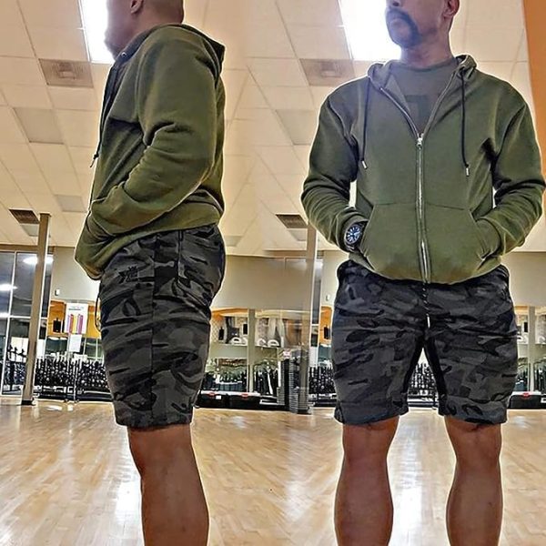 شلوارک ورزشی مردانه BROKIG Mens Thigh Mesh Gym Workout Shorts,Stripe Sports Running Shorts Slim Fit Training Fitness Shorts with Zip Pocket - تصویر 7