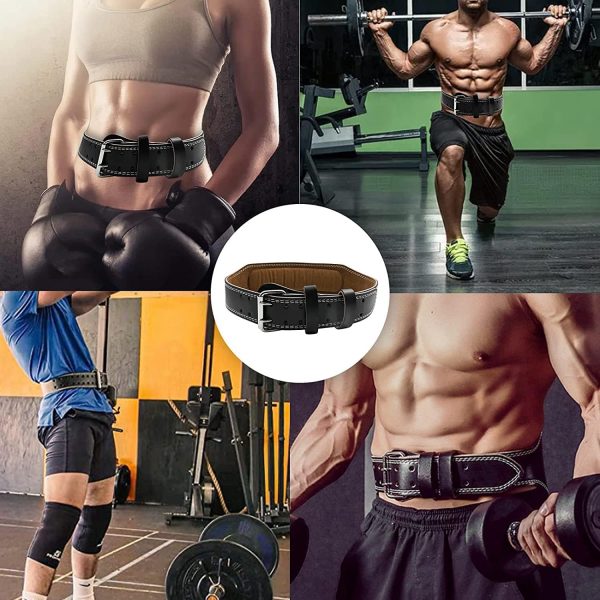 کمربند ورزشی KASTWAVE Weightlifting Belt for Men and Women Durable Comfortable Material and Adjustable Buckle for Gym Fitness, Muscle Building, Squats, Strength Exercise Training 4.5 Inch Width - تصویر 8