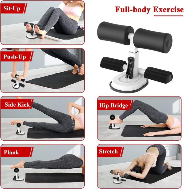 وسایل باشگاه خانگی  Push Up Bar Sit Up Stand Set Push-Up Fitness Bracket Board Portable Sit-Up Handle Ergonomic Muscle Workout Stand Floor Strength Training Equipment Exercise Sturdy Parallel Bar for Men Women Indoor Gym - تصویر 8