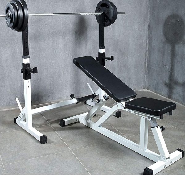 وسایل باشگاه خانگی ULTIMAX - Adjustable Squat Stands Rack, Rack Barbell Stand Pull Up Bar, Barbell Free Press Bench Fitness Equipment, Home Gym Strength Training Stand Fitness - تصویر 11