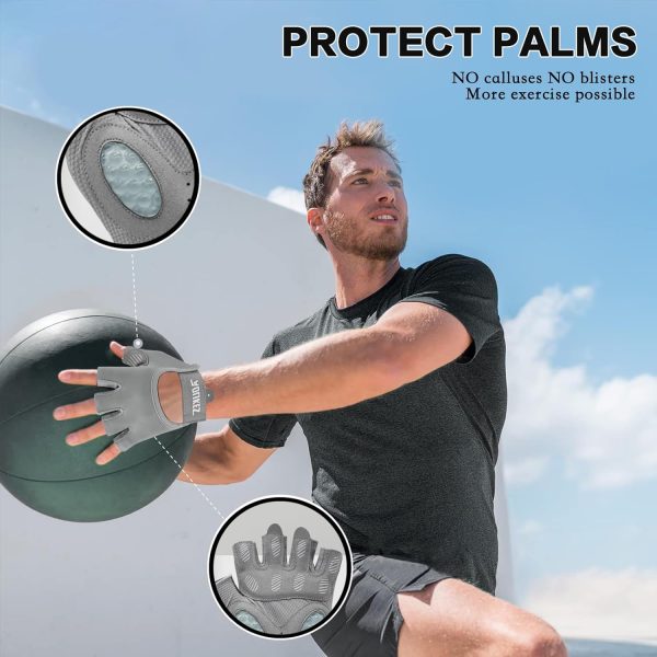 دست کش ورزشی Ofrdncy Gym Gloves Men and Women - Breathable Extra Grip Palm Protection Gym Gloves for Strength Training,Body Building,Weight Sports,Cycling and Crossfit Training - تصویر 9