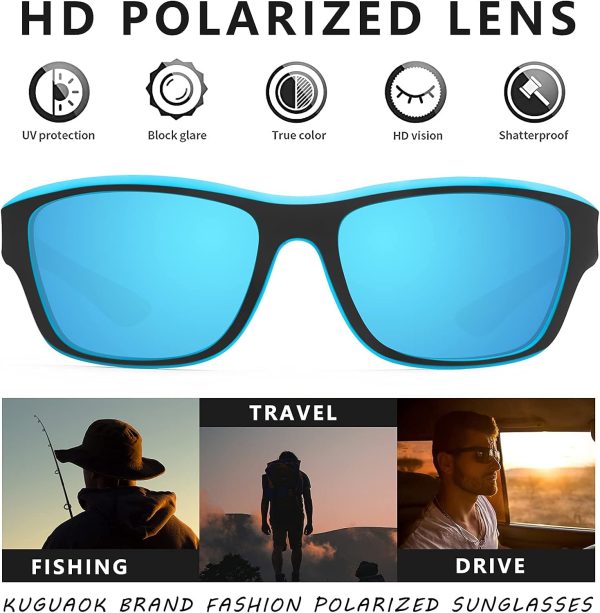 عینک آفتابی ورزشی KASTWAVE Polarized Sports Sunglasses for Men Women, Cycling Sunglasses, Safety Sport Sunglasses, UV Protection Sunglasses for Driving Fishing Cycling Outdoor Sports - تصویر 6