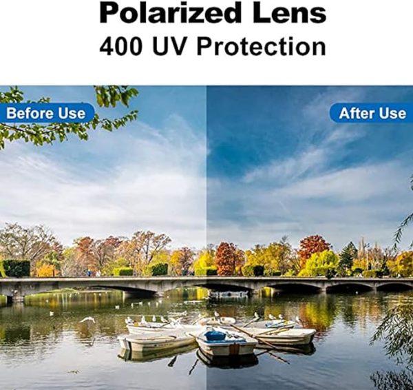 عینک آفتابی ورزشی Polarized Sunglasses Sports Glasses for Men Women UV Protection Cycling Sports Glasses Bike Running Driving Fishing Golf Rectangular Sports Sunglasses For Men Women Fishing Cycling Driving Running - تصویر 8
