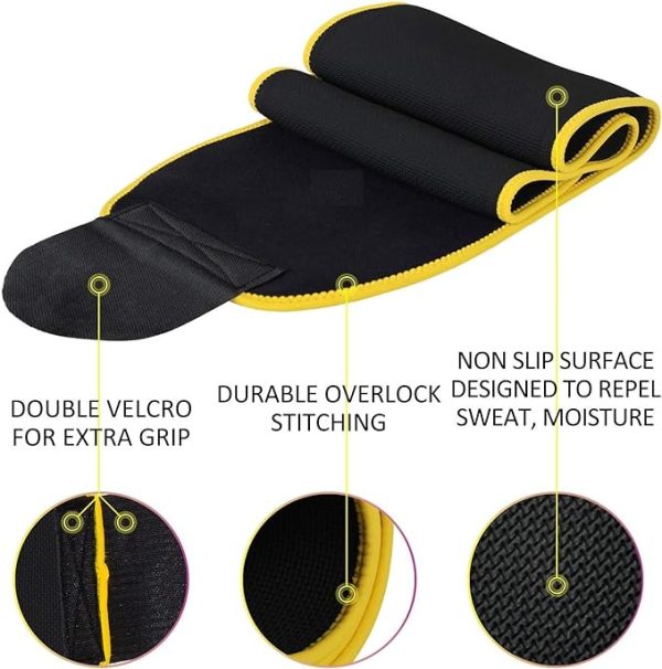 کمربند ورزشی Sweet Sweat Waist Trimmer for Women and Men - Sweat Band Waist Trainer for High-Intensity Training & Workouts, 5 Sizes - تصویر 8