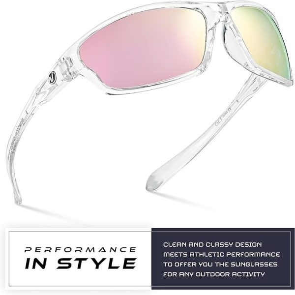 عینک آفتابی ورزشی Nitrogen unisex-adult Polarized Men's Women's Driving Wraparound Sunglasses sunglasses - تصویر 4