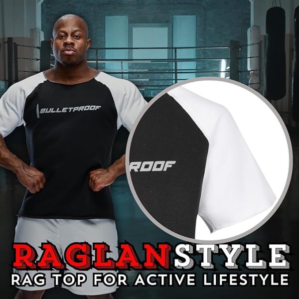 تی شرت ورزشی مردانه  MUSCLE GYM Mens Bodybuilding Rag Top Workout Terry Cotton Gym Wear T-Shirts Gym Wear Black - تصویر 7