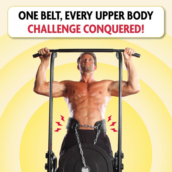کمربند ورزشی DMoose Dipping Belt with Chain For Pull Ups, Training, Weightlifting, Powerlifting and Bodybuilding Workouts, 36 Inches Heavy Duty Steel Lifting Chain, Comfortable Dip Belt With Neoprene Back Support - تصویر 6