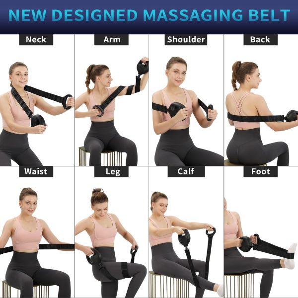 ماساژور ورزشی Muscle Tissue Gun, PHWIOS Deep Tissue Massager,Bbrushless Motor, 4 Massage Heads +Massage Belt (For Whole Body Massage),6-Speed Intensity Adjustable Setting, Repair Muscle Massage, Easy to Carry - تصویر 5