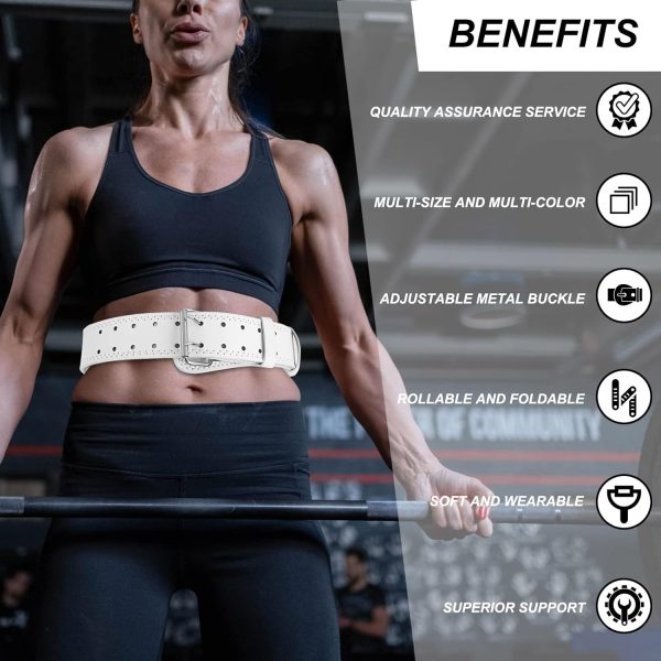 کمربند ورزشی Weight Lifting Belt for Bodybuilding, Powerlifting, Cross Training Dip Lifting Belt - 4 Inch Wide Weightlifting with Metal Buckle - Adjustable Olympic Lifting Deadlift Training Belt - تصویر 6