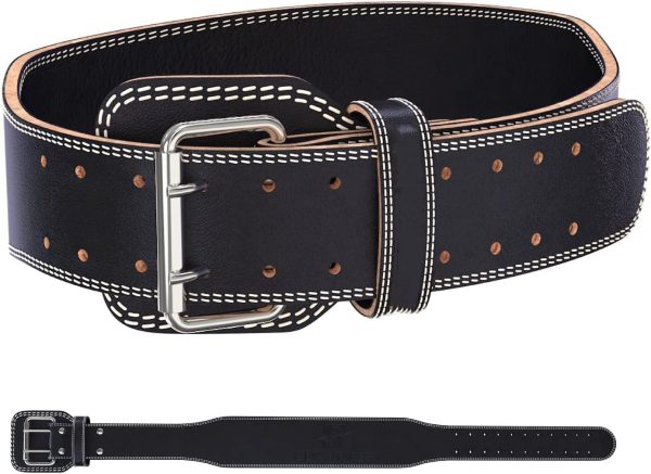 کمربند ورزشی KASTWAVE Weightlifting Belt for Men and Women Durable Comfortable Material and Adjustable Buckle for Gym Fitness, Muscle Building, Squats, Strength Exercise Training 4.5 Inch Width - تصویر 6