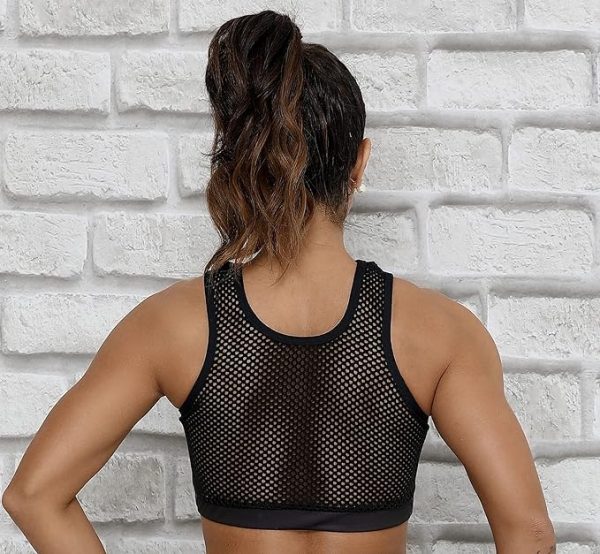 نیم تنه ورزشی Keep Going DONNA CARIOCA High Impact Sports Bra for Women, High Support and Removable Pad Cropped Top for Fitness Workout. Yoga Pilates Running. - تصویر 5